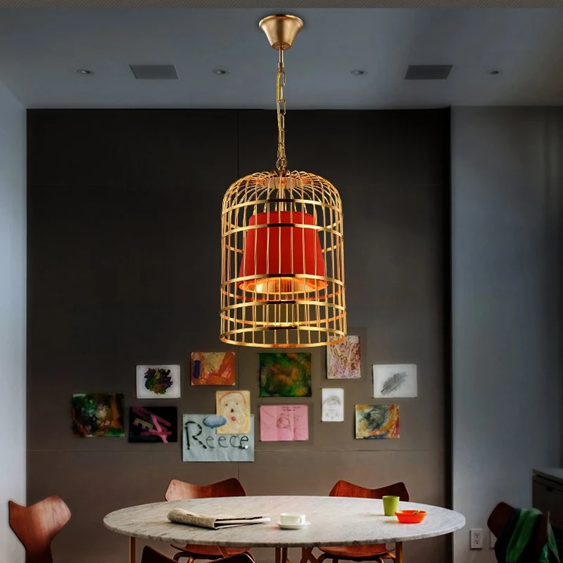 Креативный выставочный зал в виде клетки для птиц лампа офиса магазина гостиной
