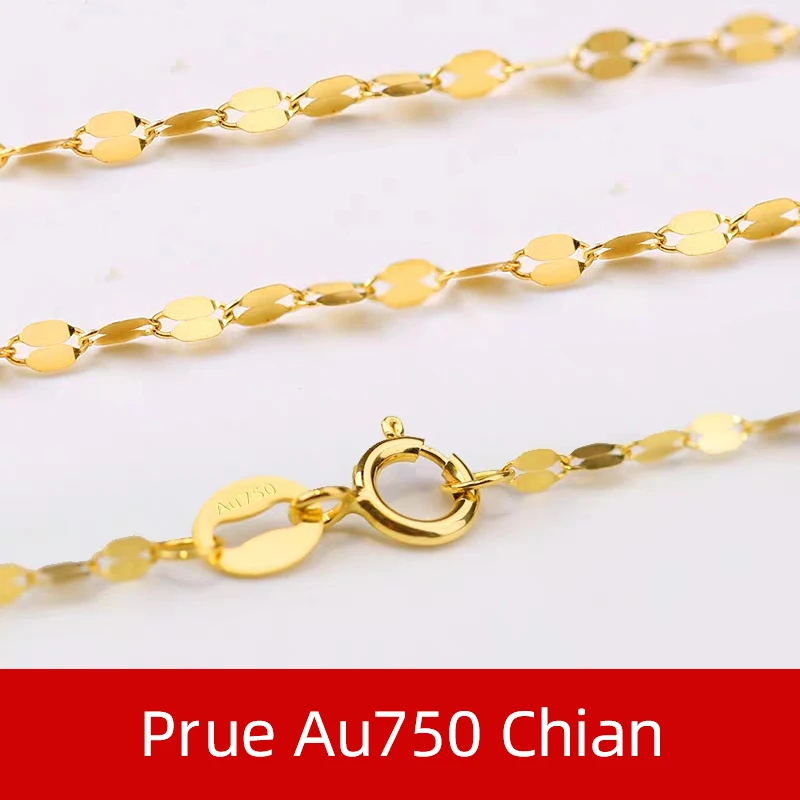 Женское Ожерелье из 18 каратного золота с подвеской в виде плитки|Ожерелья| |