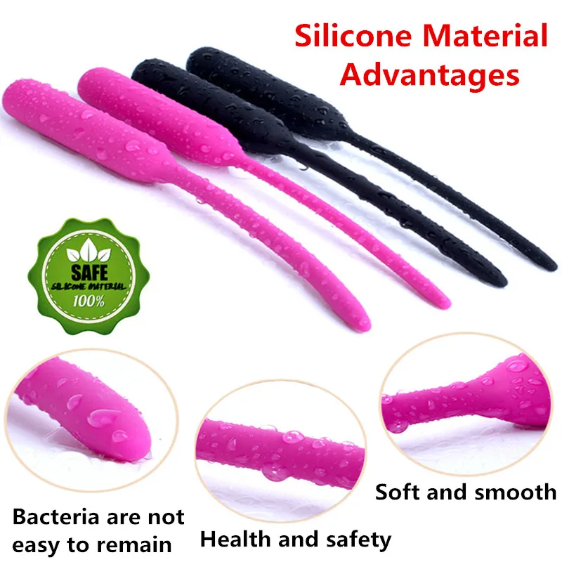 Силиконовый уретральный катетер вибратор для пениса Мужской мастурбатор