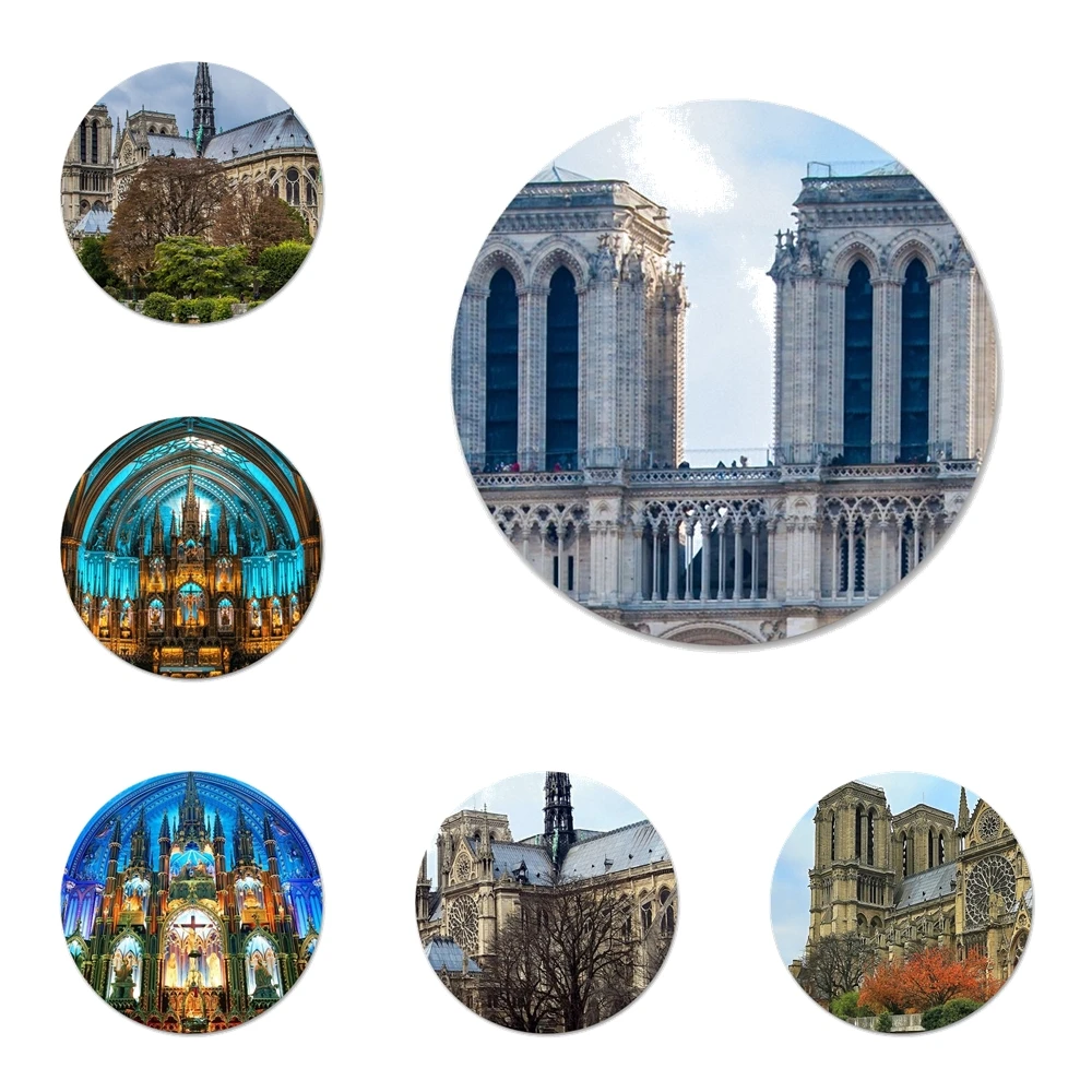 58mm Notre Dame de Paris Kitchen Home Decor Refrigerator Mag