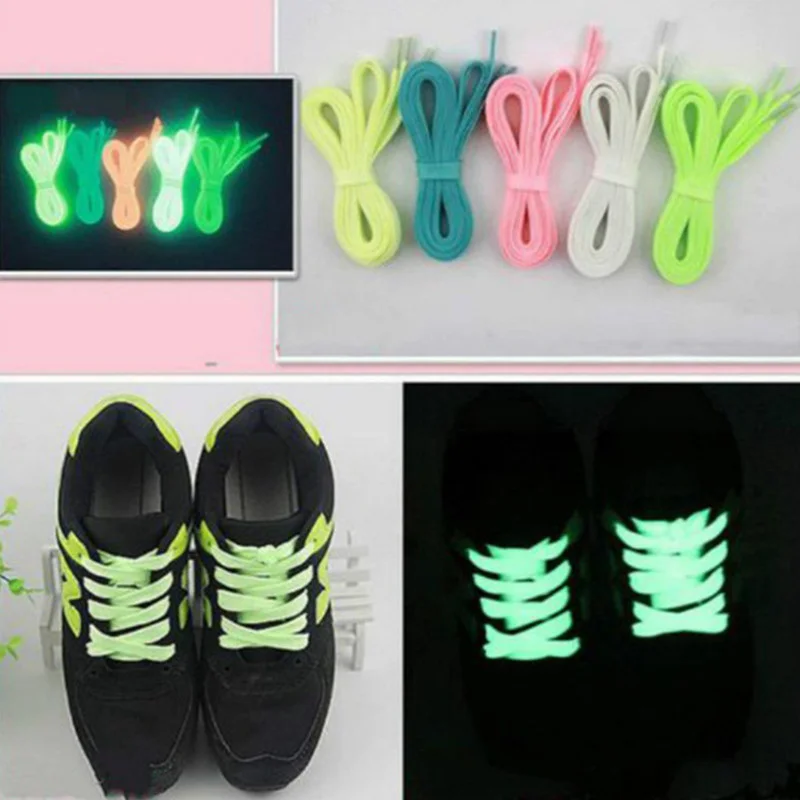 Luminous Shoelace Toys Glow In The Dark Canvas Shoes Accessories Flat Runner Shoe Laces Sport Basketball Canvas Shoes 120CM