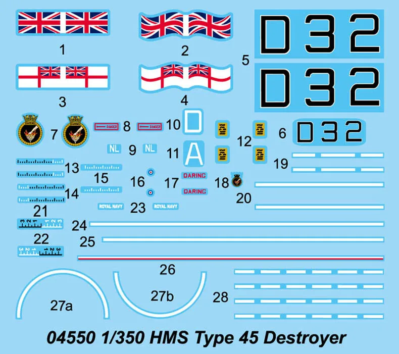 Trumpeter масштаб 04550 1/350 хмс смелый Тип 45 разрушитель корабль ручной работы игрушка