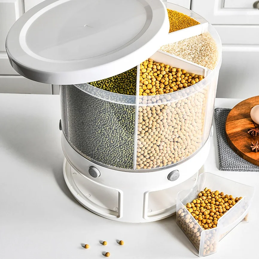 

Контейнеры для хранения пищевых продуктов, многофункциональное разделительное ведро для риса, бытовой влагостойкий органайзер для насеко...