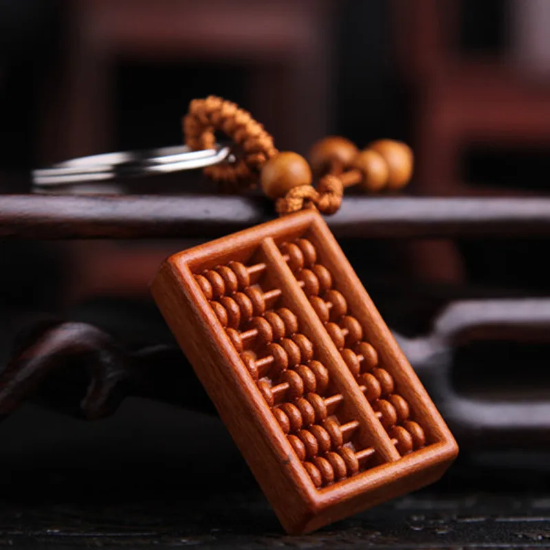 Sangsy креативный персиковый деревянный китайский брелок счеты с суммой богатства