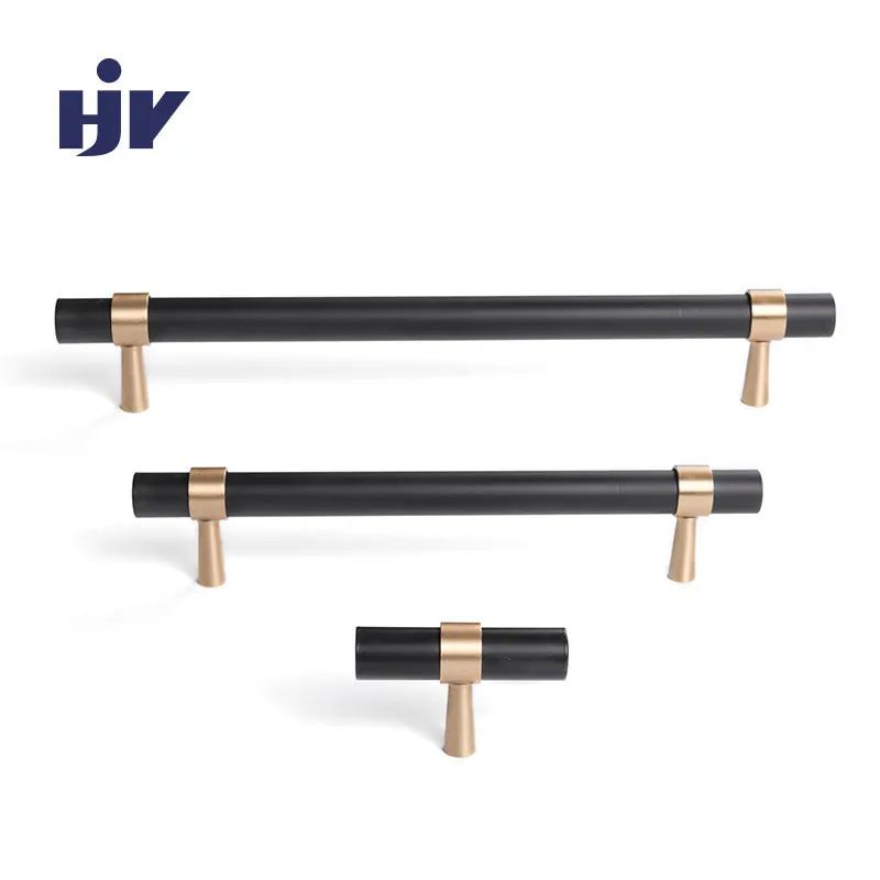Fashion Furniture Knobs Handle Black Gold Antique Brass Cabinet Pulls Closet Warbrobe Handles Drawer Button 128mm Handles