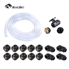 Bykski мягкие трубные фитинги, наборы компрессионных соединительных соединений + шланговая трубка + переключатель, аксессуары для водяного охлаждения, фитинг