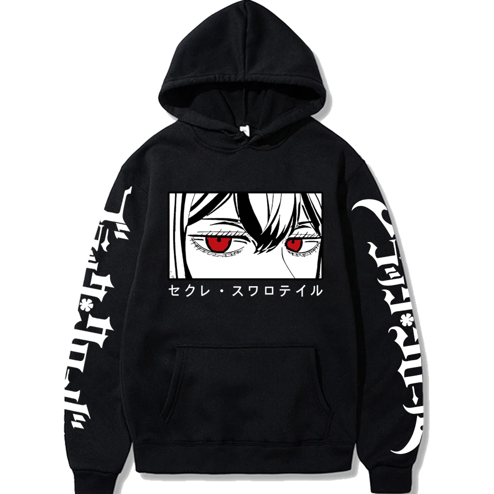 

Japanese Anime Black Clover Eyes Hoodies Men Funny Long Sleeve Sweatshirts Male