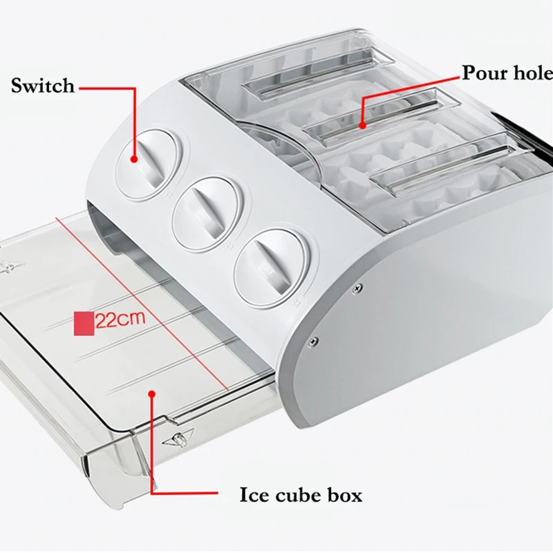 

Refrigerator Storage Drawer 30 Grid Small Ice Cube Mould Box Popsicle Molds Maker Tray Juice Making DIY Bar Kitchen Accessories