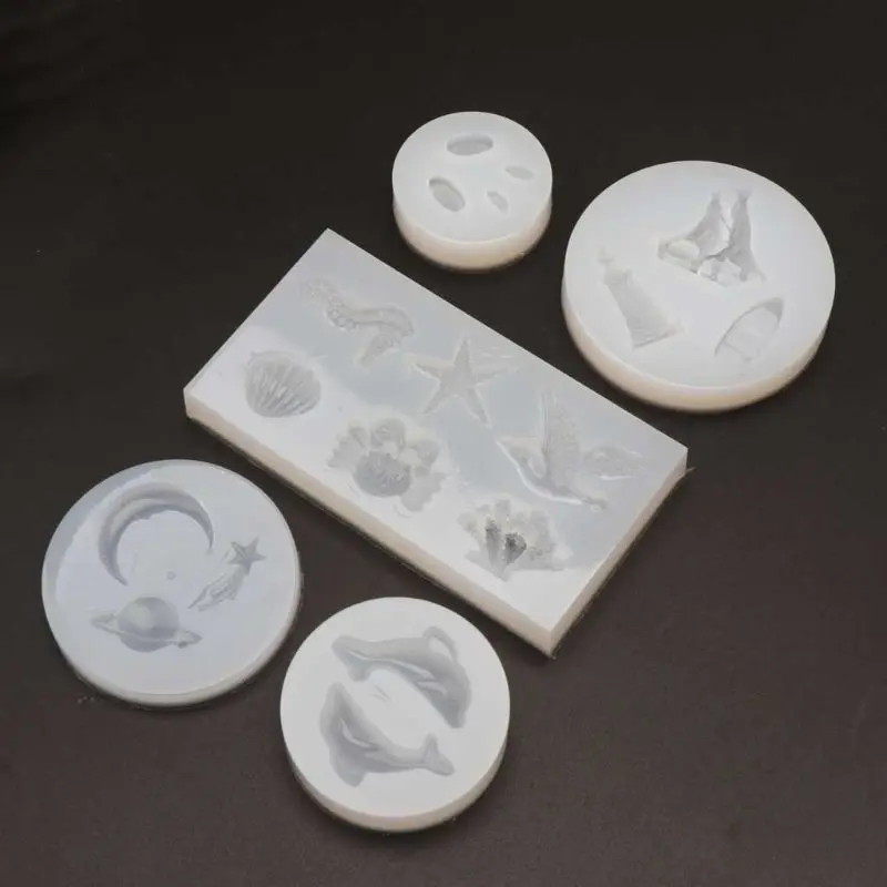 

Ocean Shell Crab Boat Planet Moon Star Pendant Resin Silicone Mold Jewelry Tools