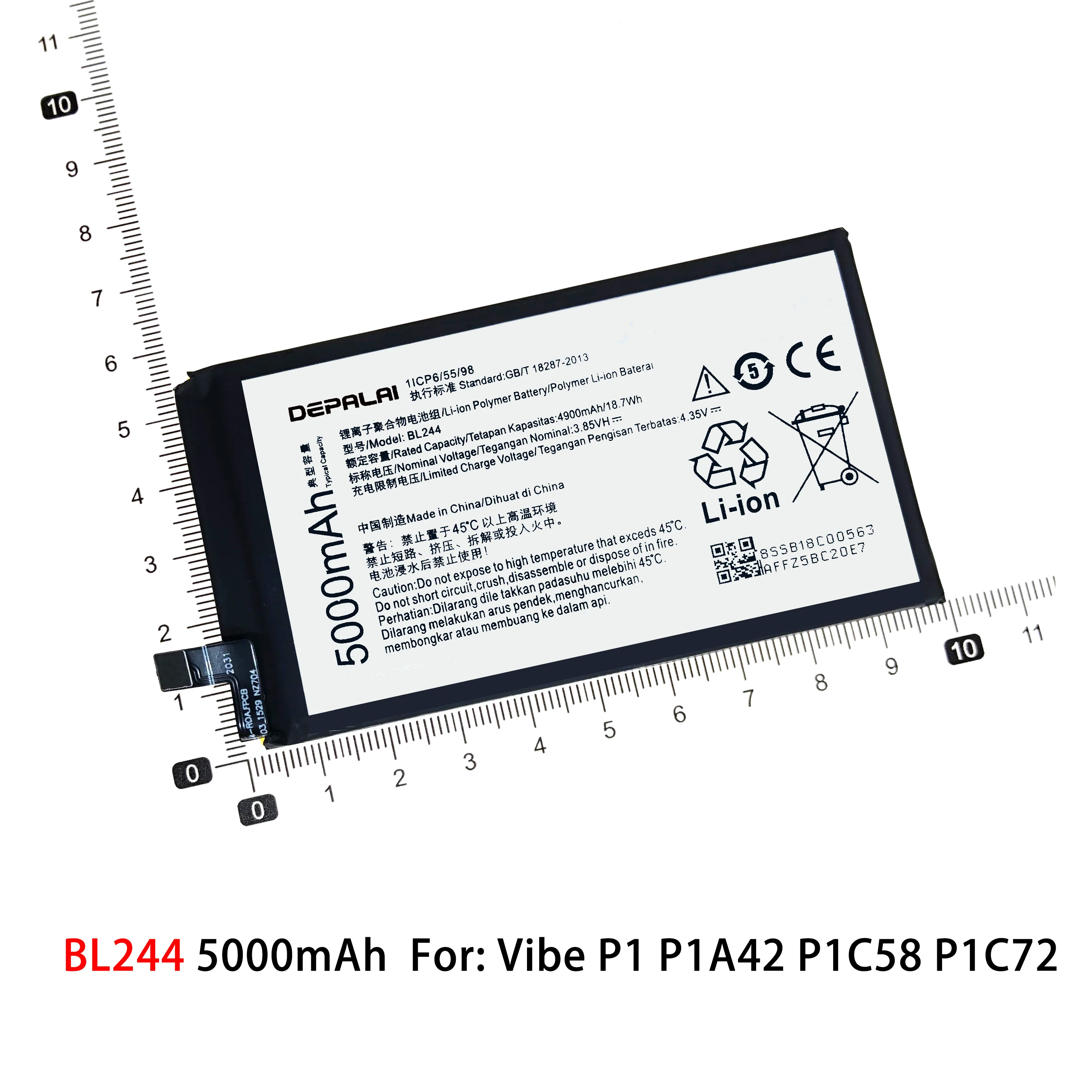 Аккумулятор BL244 BL245 BL246 BL250 для Lenovo Vibe P1 P1A42 P1C58 P1C72 S60 T W Shot Z90-7 Z90-3 Z90a40 S1c50 S1a40 |