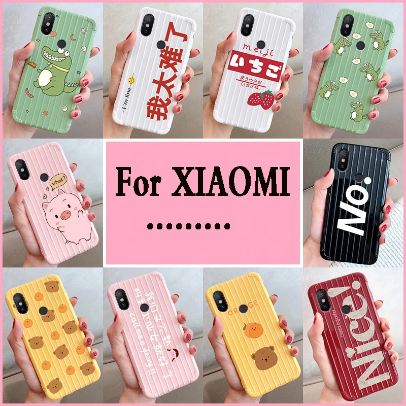 Роскошный багажный чехол для телефона Xiaomi redmi 6 6a милые Мультяшные Силиконовые