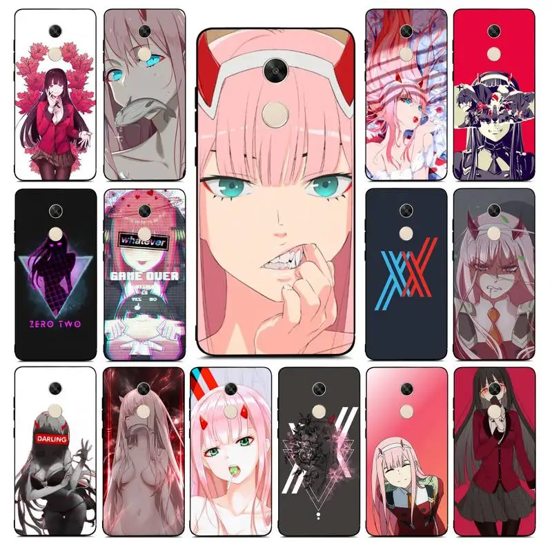 

YNDFCNB Zero Two Darling in the FranXX Anime Hard Phone Case for RedMi note 4 5 7 8 9 pro 8T 5A 4X case