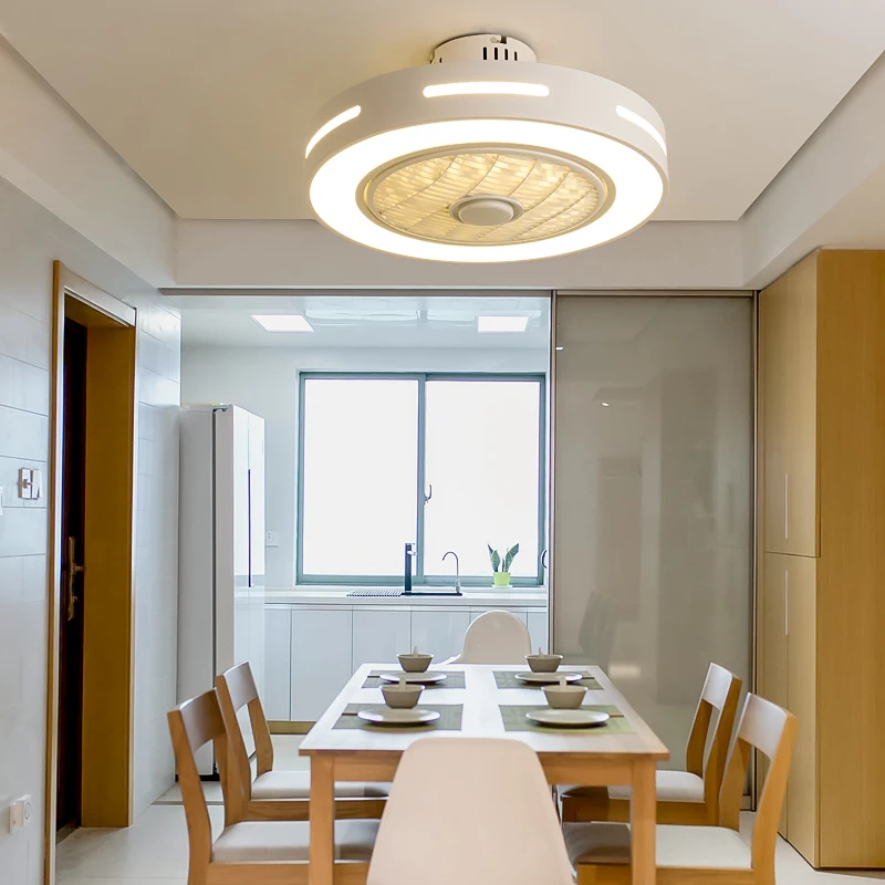 Современная Минималистичная потолочная лампа вентилятор акриловый