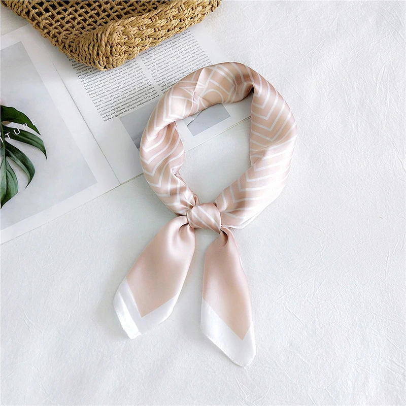 Летний квадратный шарф с геометрическим принтом женский платок Женский