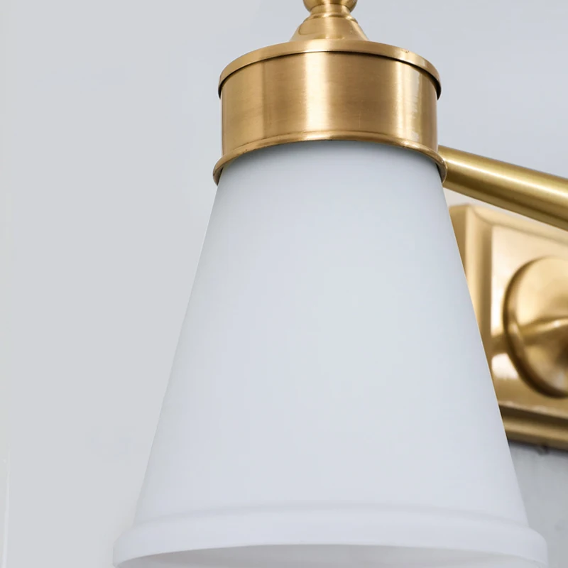 Европейская медная настенная лампа FKL зеркальная фара светодиодная