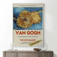 van gogh famous classic poster retro art canvas painting exhibition museum print art wall picture modern high quality room decor