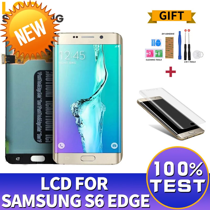 ЖК дисплей AMOLED 5 1 дюйма для Samsung Galaxy S6 Edge G925 с рамкой сенсорный экран дигитайзером
