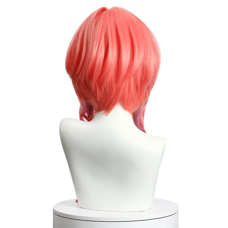 L-email wig Ilulu Cosplay Wig Kobayashi-san Chi no Maid Dragon Cosplay Pink Lolita Wig with Bangs Synthetic Hair Heat Resistant