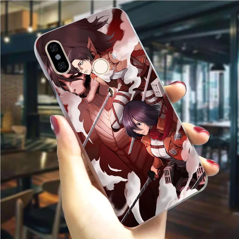 Чехол для телефона Pocophone F1 Attack on the giant Cover Mi A1 A2 Lite 5X 6X 6 8 9 9se Mix 2S 9T Pro CC9E CC9 A3 |