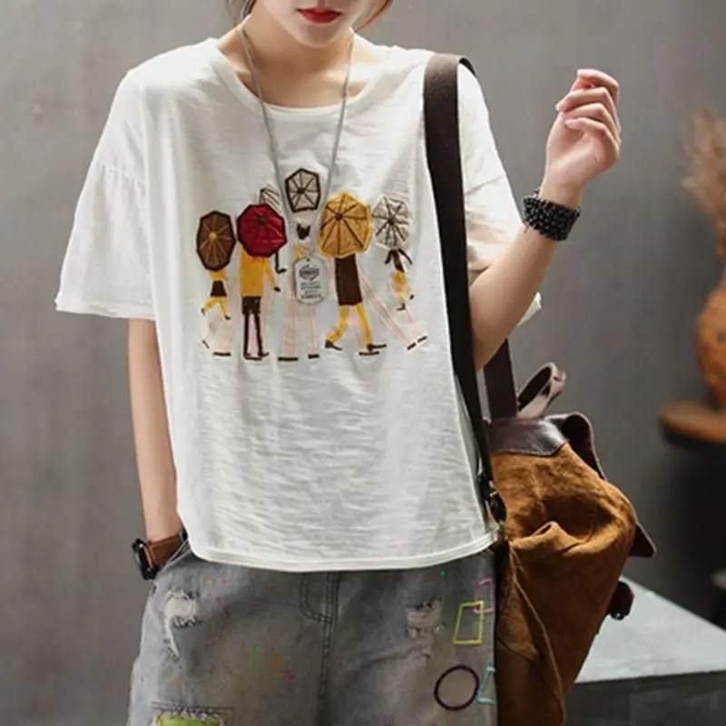 

Top print ladies casual summer T-shirt girl 2020 T-shirt T-shirt loose top T-shirt O-neck vintage plus size M-3XL