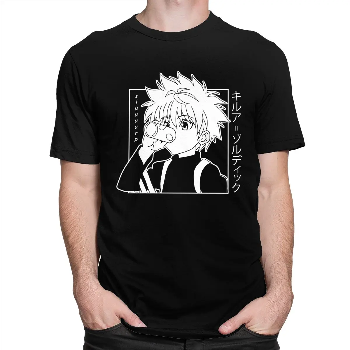 Kawaii Hunter X футболка с изображением охотника Мужская коротким рукавом Killua Zoldyck