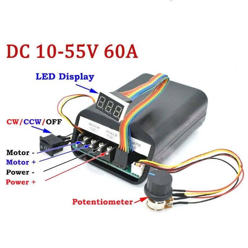 60A ШИМ двигатель Скорость контроллер вращение по часовой стрелке и против