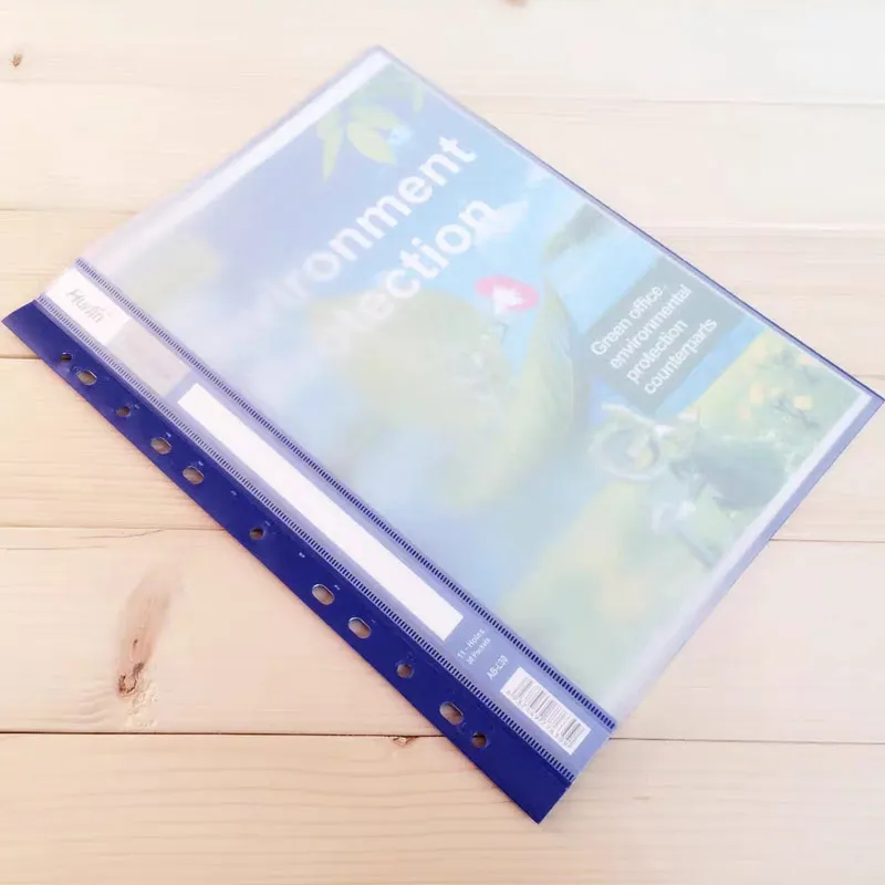 20/30 листов/Набор цветных пластиковых перфорированных карманов A4 11 отверстий