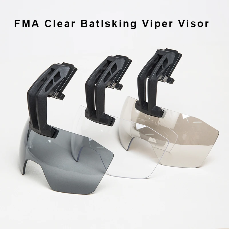 

New Arrival Helmet Accessories 3mm Thick Lightweight Glasses Goggle, FMA CLEAR Batlsking Viper Visor Anti-Fog Goggles for Helmet