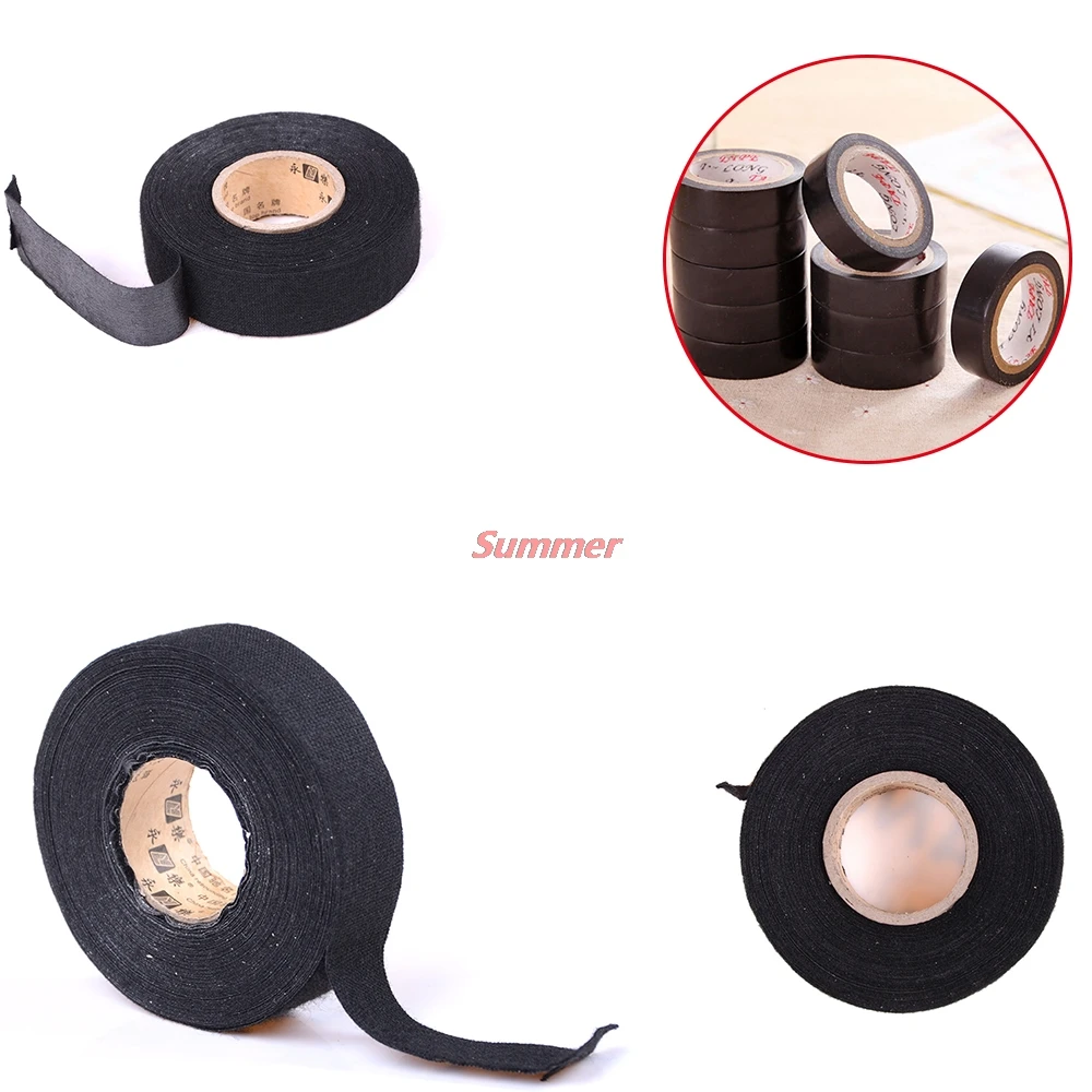 

Insulating New Cloth Tape 15M X 25mm Adhesive Tape Wiring Harness Glue High Temperature Tape Automotive Car Tapes Cable Looms