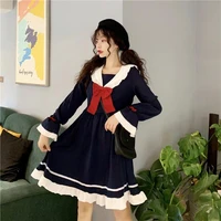 cute japanese style jk sailor suit dress long sleeve spring and autumn womens clothing college small girl lolita dress