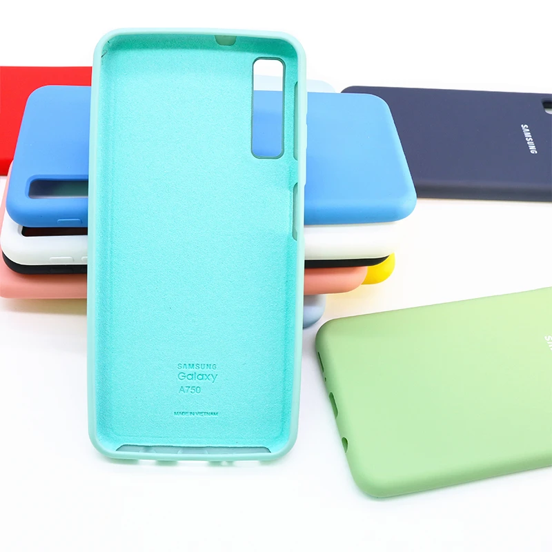 Оригинальный чехол из жидкого силикона для телефона Samsung Galaxy A01 A10s A20s A21 A50 Мягкий