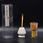 Профессиональный венчик для зеленого чая пудры, блендер для чая маття, японская щетка для чайной церемонии, чайная чаша, набор из трех предметов, инструмент, шлифовальный