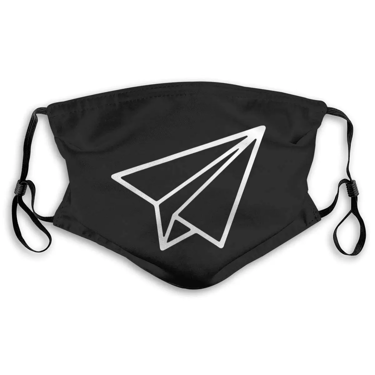 

Paper Airplane Unisex Anti-Pollution Mask Dust Mask with Filter Mask Black