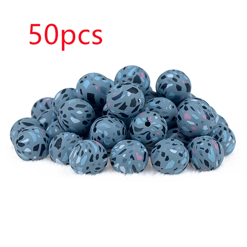 

Silicone Bead 50pcs 15mm BPA Free Baby Teething Bead DIY Nursing Necklace Bracelet And Crafting Baby Pacifier Chain Accessories