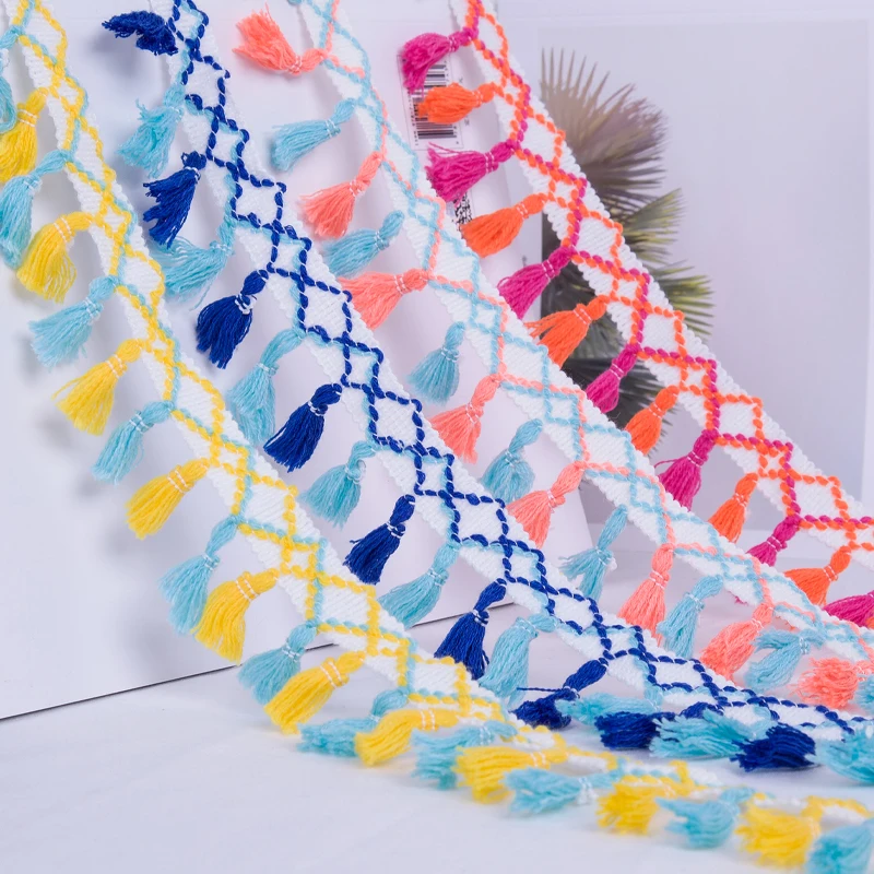 1 ярд кисточки бахрома отделка Ткань кружевная с кисточками для штор Украшение DIY