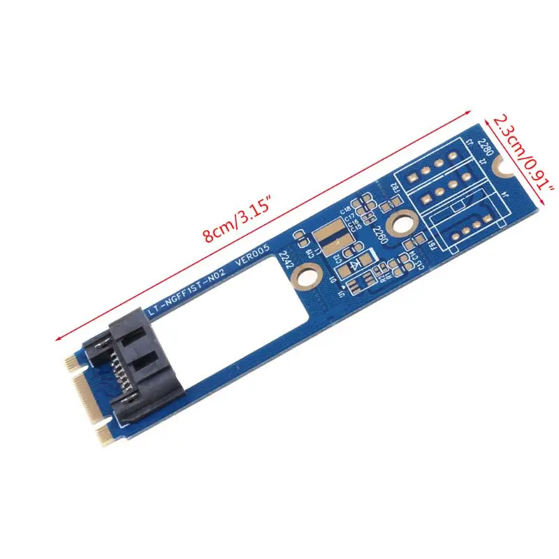 M.2 NGFF до 7 Pin SATA III 3 SSD NGFF1ST N02 адаптер конвертер плата PCB R9JB|Компьютерные кабели и