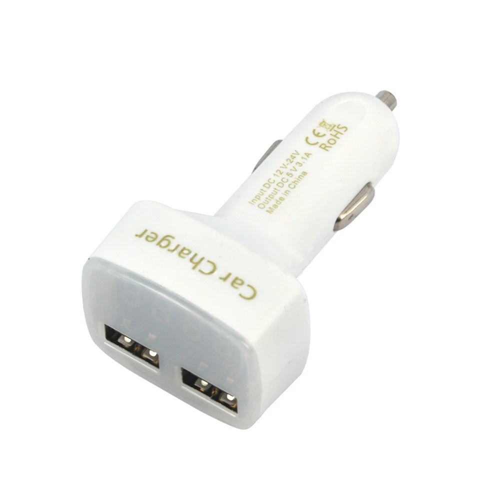Универсальное автомобильное зарядное устройство 4 в 1 с двумя usb портами 5 В 3 а