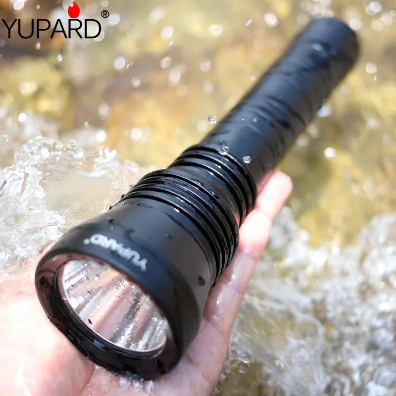 Водонепроницаемый светодиодный фонарик для дайвинга XHP70 тактическая подводная