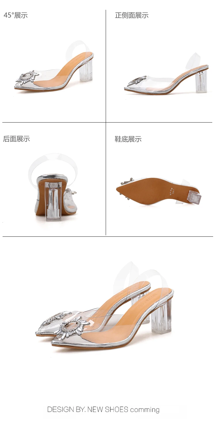 Sexy Ladies Shoes Platform Comfortable Shine Bling Bohemian Sandals for Women Shoes Square High Heels Silver Women Sandals