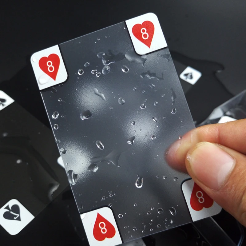 

5.7CM*8.8CM New Transparent Waterproof PVC Poker Playing Cards Plastic Crystal Waterproof Wareable Ware Resistant Wholesale