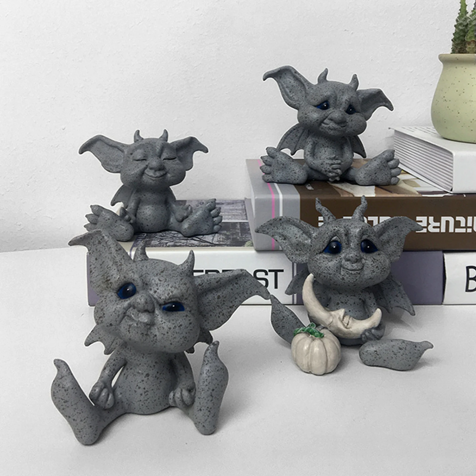

Cute Garden Statue Durable Resin Ugly Little Monster Desktop Decor Fantasy Sculpture Art Ornaments Collection Pretty