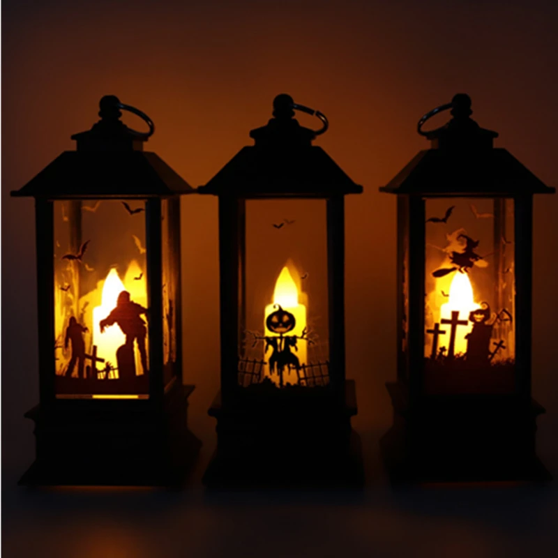 Хэллоуин Фонари светодиодный ветра светильник s тыквы ведьма череп Электронная
