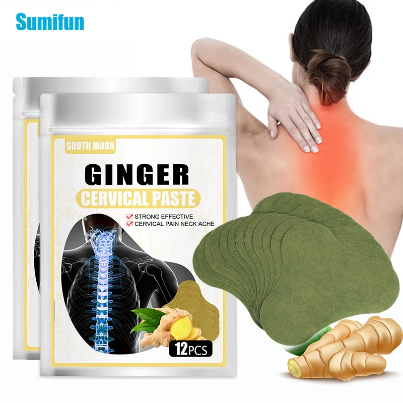 

12pcs Back Pain Patch Lumbar Spine Stickers Arthritis Moxibustion Medical Plaster Ginger Muscle Back Pain Patch Warming Patches