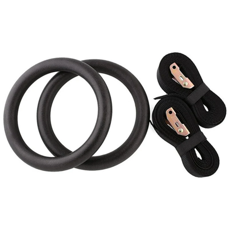 

Portable Home Fitness Gym Rings Strength Tool Exercise Training Fitness Gymnastic Rings With Buckle Straps Accessories