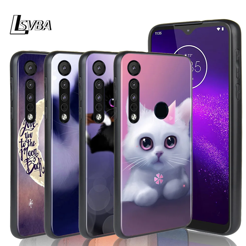 Чехол с изображением животного кота для Motorola Edge G Stylus 5G G8 G9 Play Power Lite One Huper Marco Fusion Plus