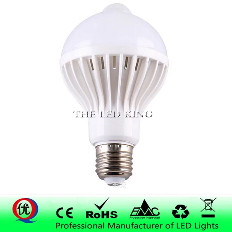 Светодиодная лампа 3W 5W 7W 9W PIR датчик движения Сенсор Лампа AC 220V 230V Авто Smart Led