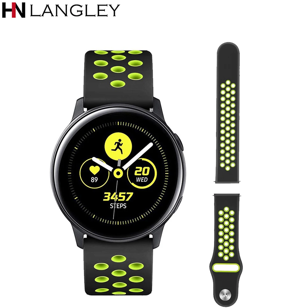 Силиконовый ремешок для часов samsung Galaxy Watch Active Band gear S2 Classic Sport 20 мм Galaxy Watch 42 мм Quick Release Watch Band