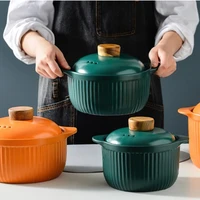 ceramic casserole korean orange green round for gas stove stew soup pot saucepan home cooking supplies kitchen pot cookware