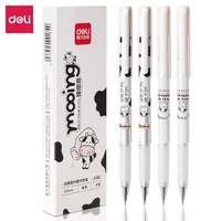 4 pcsset kawaii cow 0 5mm cartoon gel ink pens stationery school office smooth writing cute pen stationery school supplies