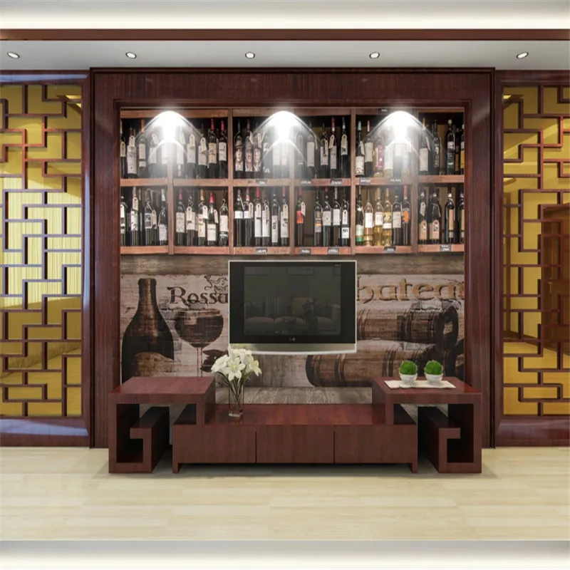 European and American Retro Wine Barrels Background Wall Paper 3D Restaurant Bar Winery Industrial Decor Mural Wallpaper | Обустройство